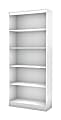 South Shore Axess 68 3/4"H 5-Shelf Contemporary Bookcase, White/Light Finish, Standard Delivery