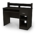 South Shore Axess Desk with Keyboard Tray, Pure Black