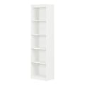South Shore Axess 69"H 5-Shelf Narrow Bookcase, Pure White 1 thumbnail image
