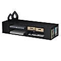 South Shore City Life Wall Mounted Media Console, Black Oak 1 thumbnail image