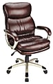 Realspace® Broward High-Back Chair, Brown/Silver 1 thumbnail image