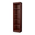 South Shore Axess 69"H 5-Shelf Narrow Bookcase, Royal Cherry 1 thumbnail image