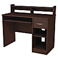 South Shore Axess Desk with Keyboard Tray, Chocolate