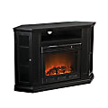 SEI Furniture Claremont Electric Fireplace Media Console, 32 1/4"H x 48"W x 27"D, Black
