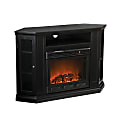 SEI Furniture Claremont Electric Fireplace Media Console, 32 1/4"H x 48"W x 27"D, Black 1 thumbnail image