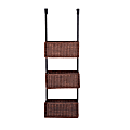 SEI Furniture Over-The-Door 3-Tier Basket Storage, Extra Large Size, Black/Espresso