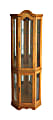 SEI Furniture Lighted Corner Curio Cabinet, Golden Oak 1 thumbnail image