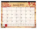 Blue Sky® 50% Recycled Desk Pad Calendar, 22" x 17", Heather, January-December 2014 1 thumbnail image