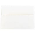 JAM Paper® Booklet Envelopes, #4 Bar (A1), Gummed Seal, 30% Recycled, White, Pack Of 25