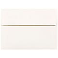 JAM Paper® Parchment Booklet Invitation Envelopes, A6, Gummed Seal, 30% Recycled, White, Pack Of 25