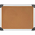 Lorell® Mounting Cork Board, 24" x 36", Aluminum Frame With Silver Finish