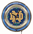 Holland Bar Stool Logo Clock, 15"H x 15"W x 3"D, Notre Dame