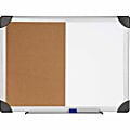 Lorell® Dry-Erase Cork Combo Board, 18" x 24", Aluminum Frame With Silver Finish