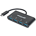 Manhattan USB-C Dock/Hub, Ports (x4): USB-A (x4), 5 Gbps (USB 3.2 Gen1 aka USB 3.0), External Power Supply Not Needed, Cable 20cm 1 thumbnail image
