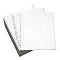 Domtar Continuous Form Paper, Clean Edge Perforation, 9 1/2" x 11", 20 Lb, Blank White, Carton Of 2,300 Forms 1 thumbnail image