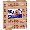 Tape Logic® Preprinted Reinforced Water-Activated Tape, Stop, 3" Core, 3" x 150 Yd., Kraft, Case Of 10 1 thumbnail image