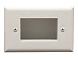 DataComm Easy Mount Low Voltage Cable Plate - Flush mount wallplate - white - 1-gang 1 thumbnail image