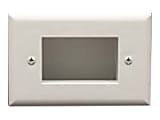 DataComm Easy Mount Low Voltage Cable Plate - Flush mount wallplate - white - 1-gang