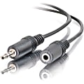 C2G 3ft 3.5mm Stereo Audio Extension Cable - Aux Extension Cable - M/F - Mini-phone Male Stereo - Mini-phone Female Stereo - 3ft - Black 1 thumbnail image
