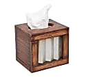 Mind Reader Rustic Tissue Holder, Small Size, Brown 1 thumbnail image
