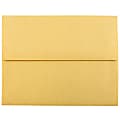 JAM Paper® Booklet Invitation Envelopes, A2, Gummed Seal, Stardream Metallic Gold, Pack Of 25 1 thumbnail image