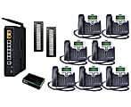 XBLUE Networks XB4707-10 VoIP Office Telephone System With 7 VoIP Telephones, Charcoal