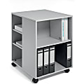 DURABLE Multifunction Trolley, 6 Shelf, 132 lb Capacity, 4 Casters, Wood, 20.79"W x 23.31"D x 29.45"H, Gray 1 thumbnail image