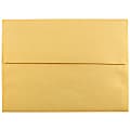 JAM Paper® Booklet Invitation Envelopes, A6, Gummed Seal, Stardream Metallic Gold, Pack Of 25 1 thumbnail image