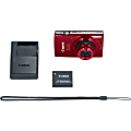Canon PowerShot 190 IS 20 Megapixel Compact Camera - Red - 1/2.3" Sensor - Autofocus - 2.7"LCD - 10x Optical Zoom - 4x Digital Zoom - Optical (IS) - 5152 x 3864 Image - 1280 x 720 Video - HD Movie Mode - Wireless LAN 1 thumbnail image