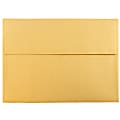 JAM Paper® Booklet Invitation Envelopes, A7, Gummed Seal, Stardream Metallic Gold, Pack Of 25