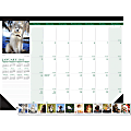 House of Doolittle Earthscapes Puppies Photo Desk Pad - Julian Dates - Monthly - 1 Year - January 2022 till December 2022 - 1 Day Single Page Layout - 22" x 17" Sheet Size - 2.88" x 2.25" Block - Desk Pad - White - Leatherette, Paper - 1 Each