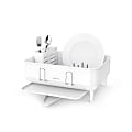 simplehuman Steel Frame Dish Rack, 7-1/2"H x 15"W x 15-1/2"D, White 1 thumbnail image