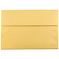 JAM Paper® Booklet Invitation Envelopes, A8, Gummed Seal, Stardream Metallic Gold, Pack Of 25