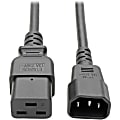 Tripp Lite 10ft Power Cord Adapter Cable C19 to C14 10A 16AWG 10' - (IEC-320-C19 to IEC-320-C14) 6-ft.