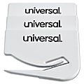 Universal® Letter Slitter Steel Hand Letter Openers With Concealed Blade, 2 1/2", White, Pack Of 3 1 thumbnail image