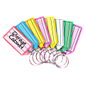MMF Multicolor Key Tag Replacements For MMF Multicolored Key Rack, 1 1/8" x 1/4" x 3 1/4", Pack Of 4, Assorted Colors 1 thumbnail image