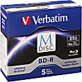 Verbatim M-Disc BD-R 25GB 4X with Branded Surface - 5pk Jewel Case Box - 120mm