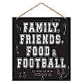 Amscan MDF Football Wall Signs, 15-3/4" x 14", Black/White, Pack Of 4 Signs