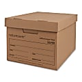 Nature Saver 100% Recycled Storage Boxes, 10" x 12" x 15", Kraft, Case Of 12