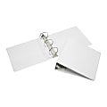 SKILCRAFT® Clear Overlay 3-Ring Binder, 3" Round Rings, White (AbilityOne 7510-01-510-4866) 1 thumbnail image