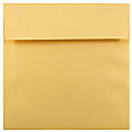 JAM Paper® Square Stardream Metallic Envelopes, 6 1/2" x 6 1/2", Gummed Seal, Gold, Pack Of 25 1 thumbnail image