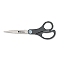 Universal 92009 Economy Scissors - 3.75" Cutting Length - 8" Overall Length - Pointed - Straight-left/right - Stainless Steel - Black 1 thumbnail image