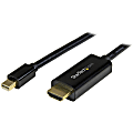 StarTech.com Mini DisplayPort To HDMI Adapter Cable, 10', Black