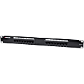 Intellinet Patch Panel, Cat6, UTP, 16-Port, 1U, Black - Patch panel - CAT 6 - UTP - RJ-45 X 16 - black - 1U - 19"