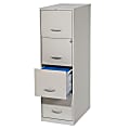 4-Drawer Letter-Size Vertical File Cabinet, 30% Recycled, Stone