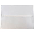 JAM Paper® Booklet Invitation Envelopes, A6, Gummed Seal, Stardream Metallic Silver, Pack Of 25