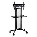 Safco® Impromptu Flat-Panel TV Cart, 65 1/2"H x 38"W x 20"D, Black