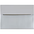 JAM Paper® Booklet Invitation Envelopes, A7, Gummed Seal, Stardream Metallic Silver, Pack Of 25