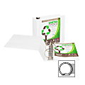 Samsill® Earth's Choice 189 Insertable View 3-Ring Binder, 5" Round Rings, White 1 thumbnail image