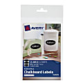 Avery® Chalkboard Labels, 73303, 3 3/4" x 1 3/4", Black, Pack Of 12